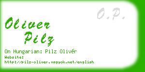 oliver pilz business card